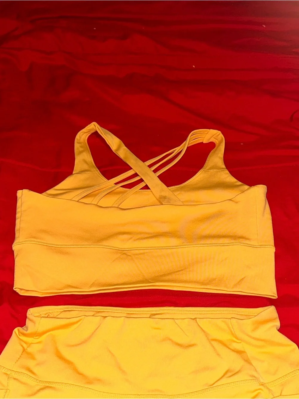 OtoS Mustard Yellow Double-Strap Sports Bra